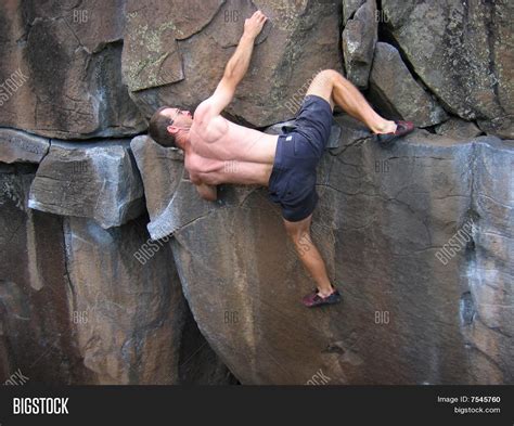 Rock Climbing Man Image & Photo (Free Trial) | Bigstock