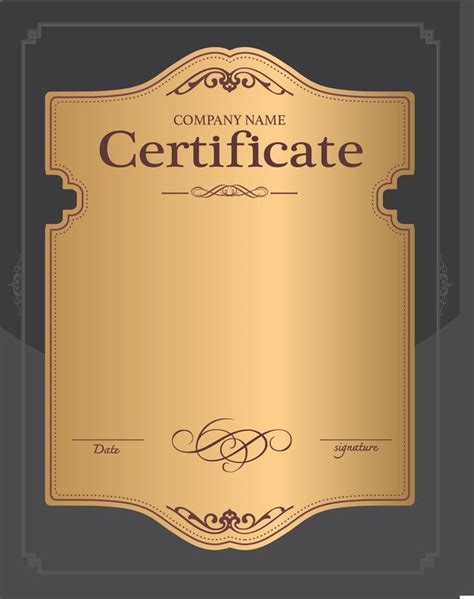 Gold Certificate Back Material | Certificate design, Certificate design ...