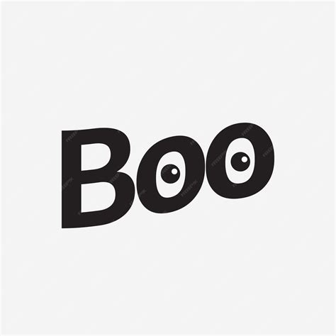 Premium Vector | Vector boo text logo design