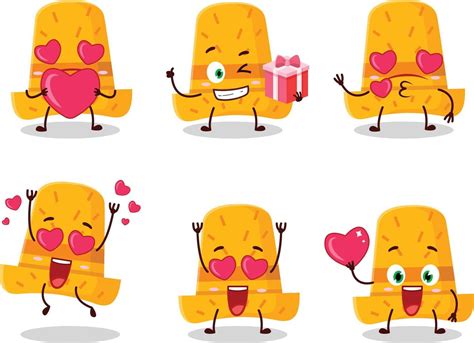 Straw hat cartoon character with love cute emoticon 22143453 Vector Art ...