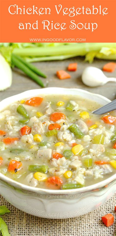 CHICKEN VEGETABLE AND RICE SOUP in 2020 | Recipes, Easy dinner recipes