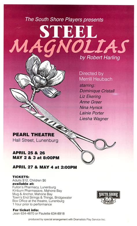 steel-magnolias-poster | South Shore Players