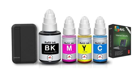 Canon ink refill GI-490/490 Refill Ink Bottle (BK,Y,C,M) Replacement ...