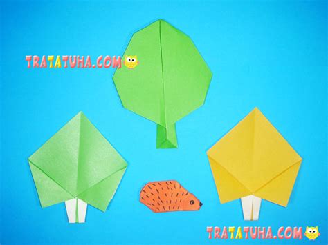 Origami Tree: 5 Simple Patterns for Kids Step by Step