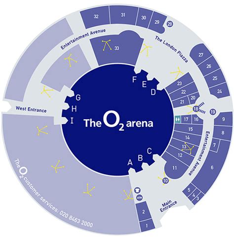 The o2 | Seating Plan, view the seating chart for the The o2