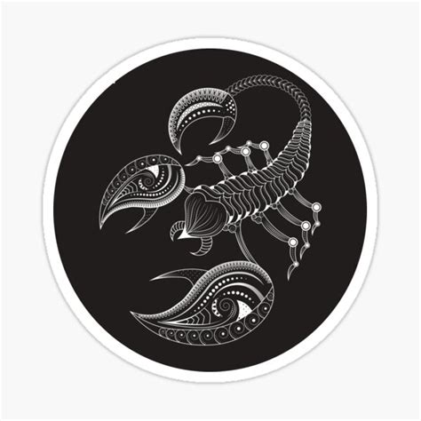 "Abstract black scorpio zodiac sign art" Sticker for Sale by ...