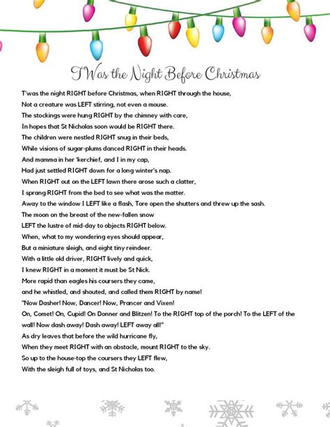 T'Was the Night before Christmas Holiday Gift Exchange Poem Christmas ...