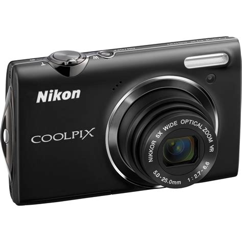 Nikon CoolPix S5100 Compact Digital Camera (Black) 26222 B&H