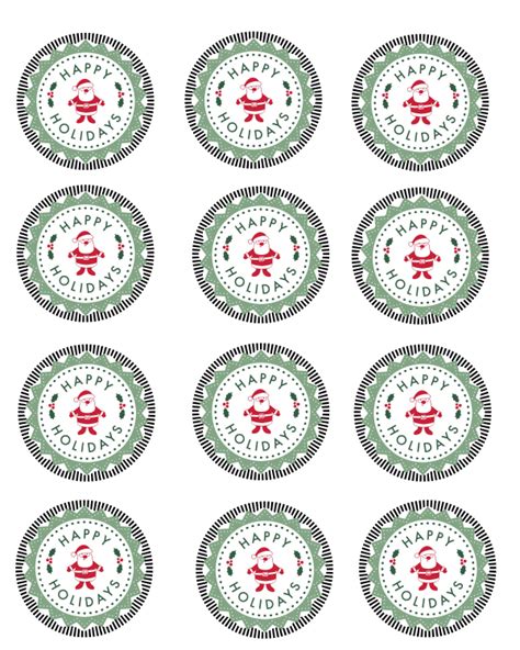 Free Printable Happy Holidays Mason Jar Labels - Mama Likes To Cook