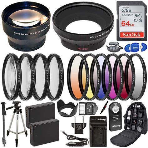 Professional 58MM Accessory Kit for Canon EOS Rebel T7, T6, T5, T3 ...