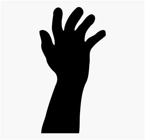 Hand Silhouette - Silhouette Hand Reaching Out, HD Png Download ...