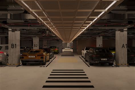 Parking design in a large shopping center on Behance