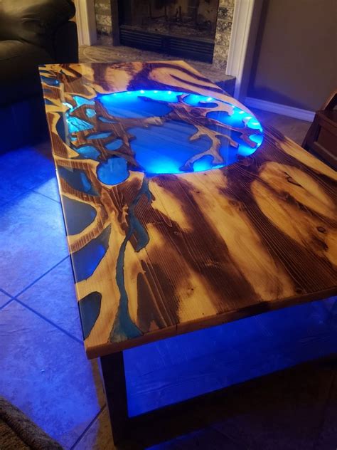 Epoxy Resin Tree Of Life Coffee Table with LED Lighting | Diy resin ...