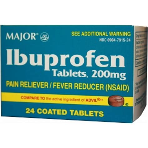 073MJRX MAJOR IBUPROFEN 200MG TABS IBUPROFEN-200 MG Brown 24 TABLETS ...