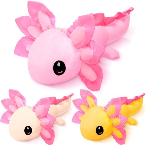 Buy Axolotl Plush Doll Stuffed Toys 3 Pieces Pink Axolotl Plush Stuffed ...