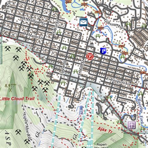 Aspen, Colorado 7.5 Minute Topographic Map by Apogee Mapping, Inc ...