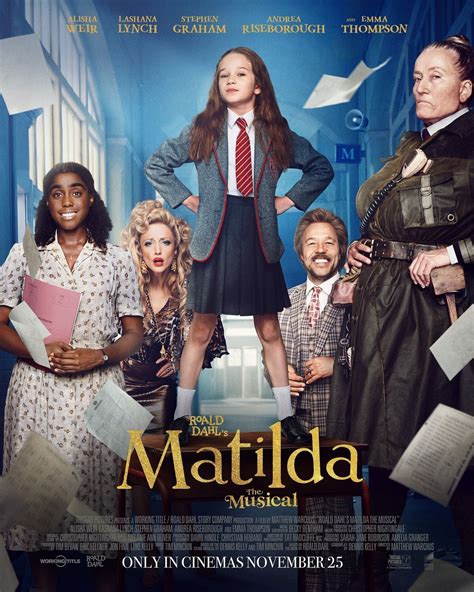 Matilda The Musical di Roald Dahl: foto e poster film Netflix