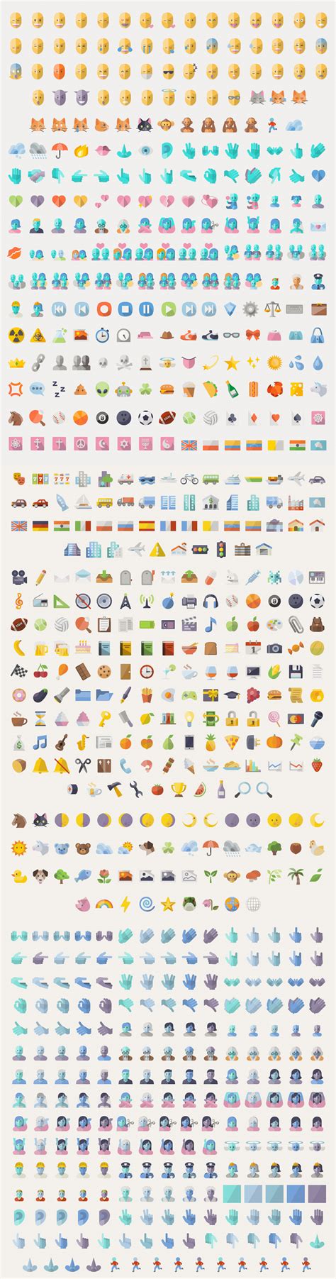 Flat Emoji List Vector Pack - GraphicsFuel