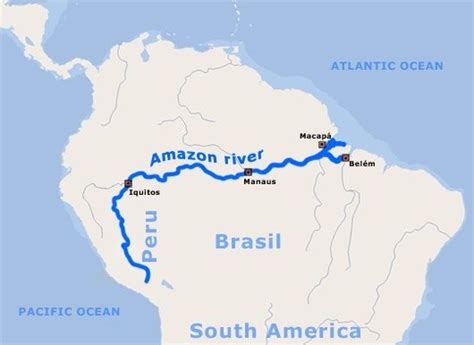 Map of Amazon River | Amazon river, Map, Amazon