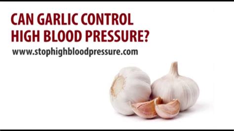 Garlic Diet for High Blood Pressure - YouTube