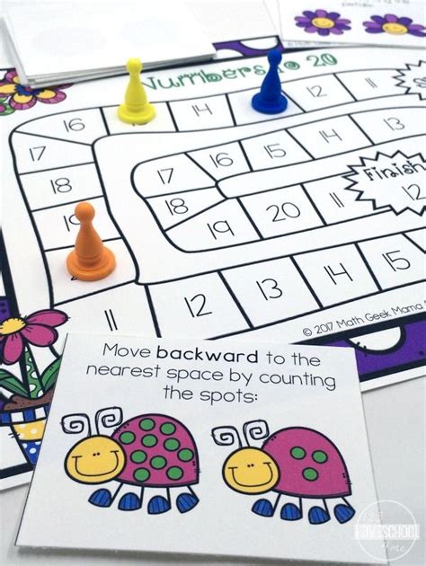 Spring Number Recognition Counting Game for Kindergarten 1-20 ...