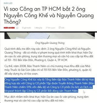 VNTB: The relationship between Nguyen Cong Khe and Pham Nhat Vuong : r ...