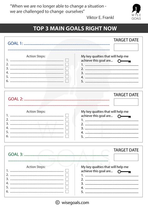 Stylish Goal Setting Worksheets To Print (PDF, FREE)