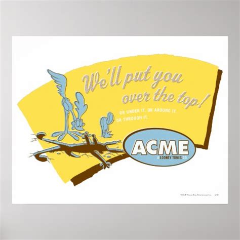 Wile E Coyote and ROAD RUNNER™ Acme Poster | Zazzle