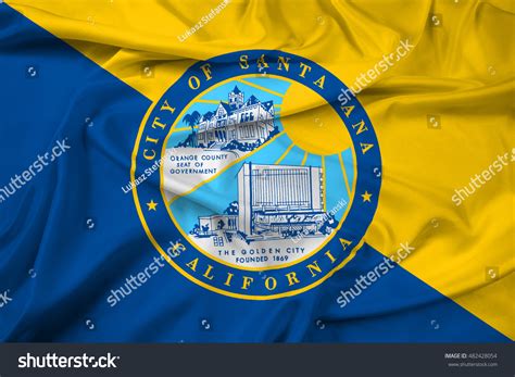 Waving Flag Of Santa Ana, California, Usa Stock Photo 482428054 ...