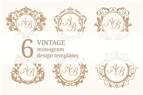 Vintage monogram design templates ~ Logo Templates on Creative Market