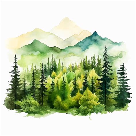 Premium Vector | Nature watercolor paint ilustration art