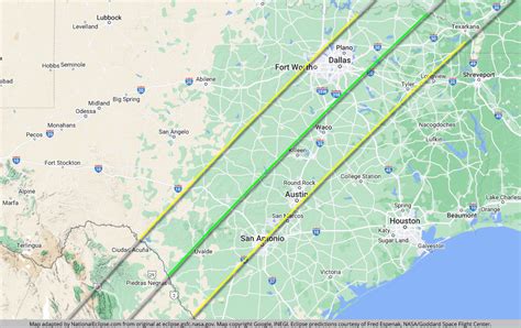 2024 Total Solar Eclipse Map - map of interstate