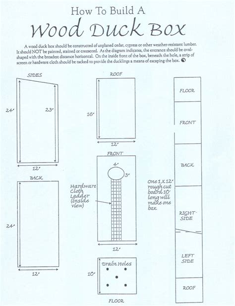 Printable Wood Duck Box Plans - Image to u