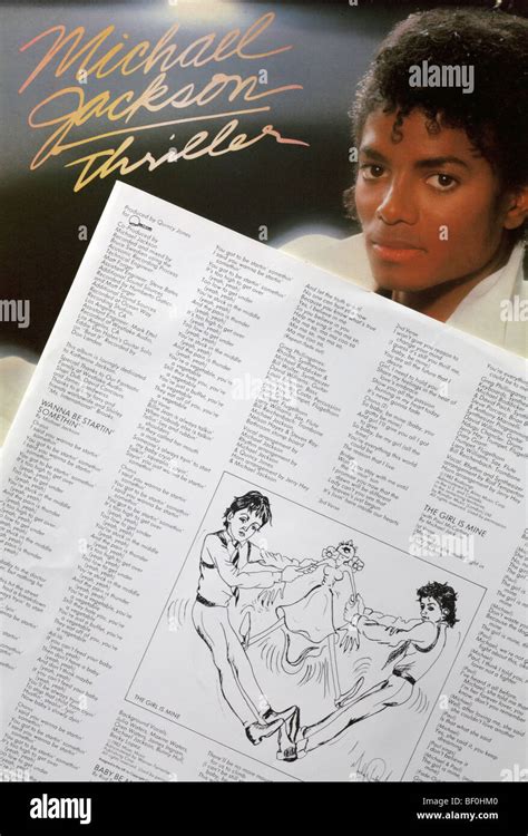 Michael Jackson Thriller album and lyrics insert Stock Photo - Alamy