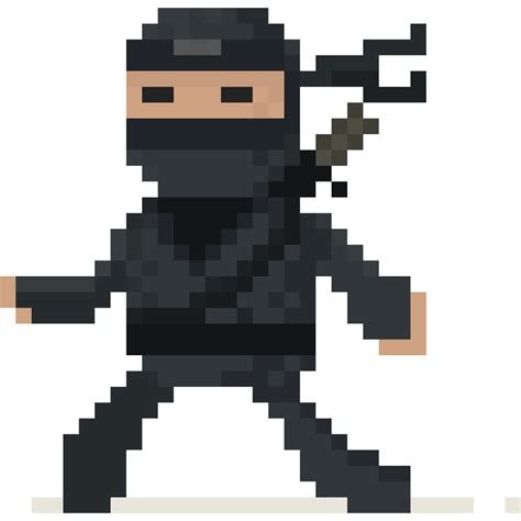 Pixel art cartoon ninja character 27190572 PNG