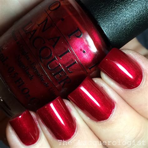 Opi Dark Red Glitter Nail Polish - Creative Touch