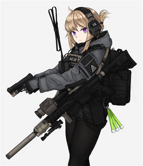 Fifteen 199 Anime Girls Anime Girls With Guns Gun Tactical Rifles ...