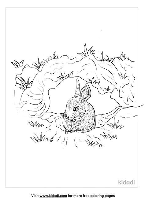 Coloring Page Rabbit And Burrow Coloring Pages