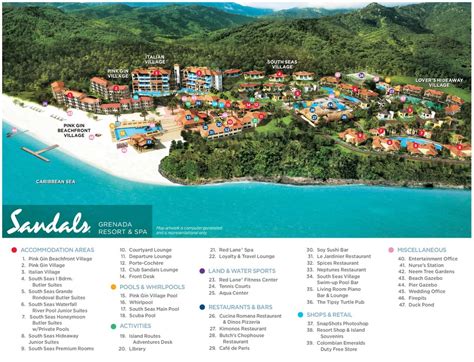 Resort Map | Sandals Grenada Resort & Spa | Grenada