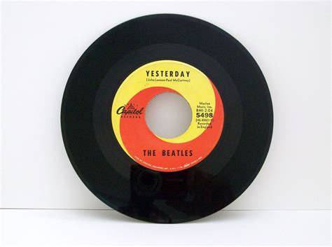 45 Vinyl Record, The Beatles, Yesterday, Act Naturally, 5498 Capitol ...