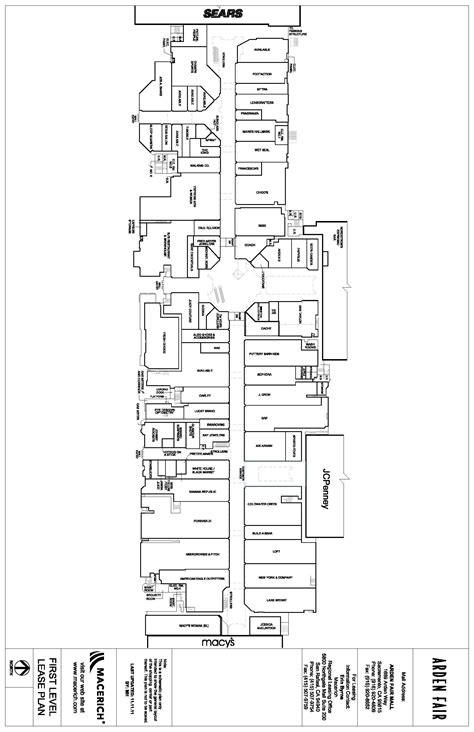 lululemon arden fair mall map of stores