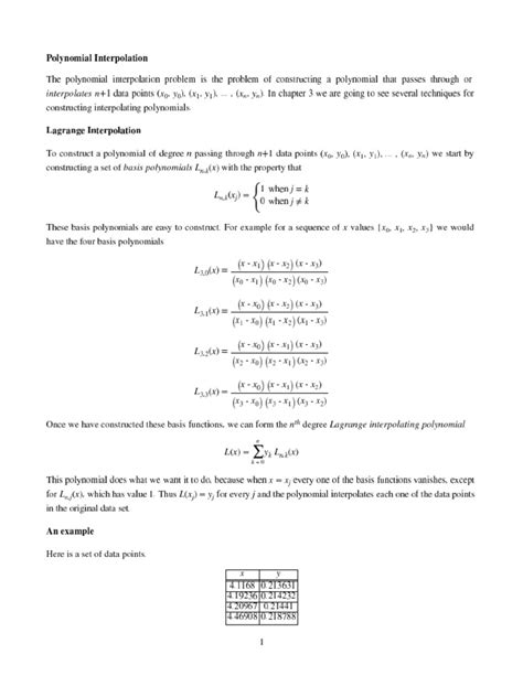 Polynom .Lagrange | PDF | Interpolation | Computational Science