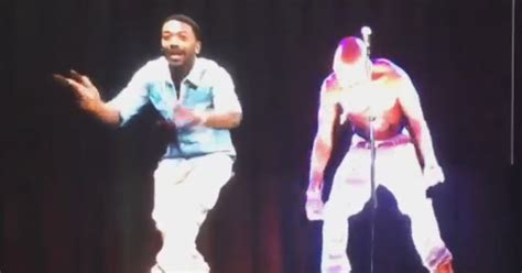 Ray J Breaks It Down With A 2Pac Hologram On Stage! | Star Magazine