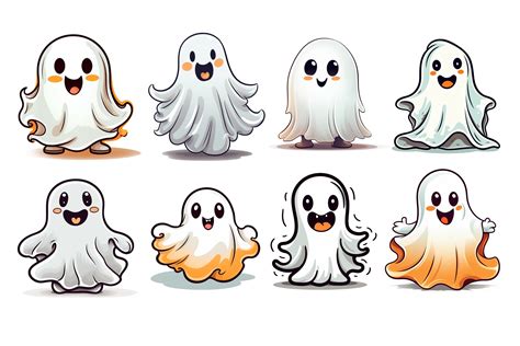 Cute Ghost Halloween Clipart Graphic by sayedhasansaif04 · Creative Fabrica