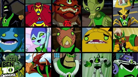 Ben 10 Omniverse Omnitrix Aliens Names