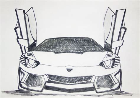 Lamborghini Aventador Sketch at PaintingValley.com | Explore collection ...