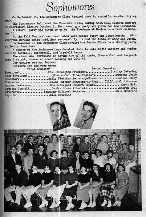 1953 Harrisburg High School Yearbook, Eagle, Harrisburg, Oregon ...