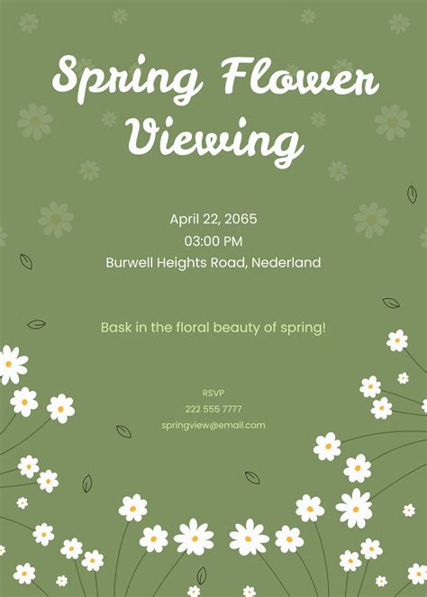 Free Flowers Invitation Template - Edit Online & Download | Template.net