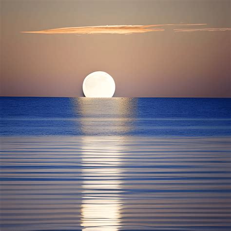 Reflection of the Moon on the Ocean · Creative Fabrica