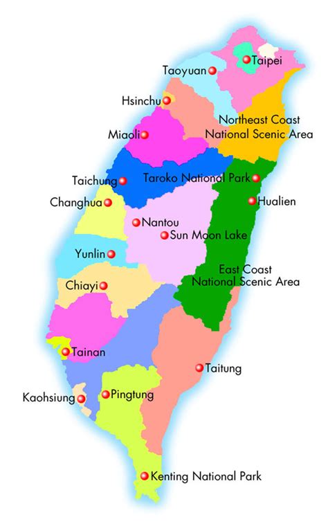 Taiwan Map Political Regional | Maps of Asia Regional Political City